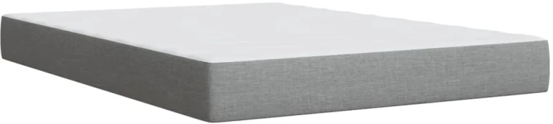 vidaXL Κρεβάτι Boxspring με Στρώμα Ανοιχτό Γκρι 140x200 εκ. Υφασμάτινο