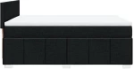 vidaXL Κρεβάτι Boxspring με Στρώμα Μαύρο 140x190 εκ. Υφασμάτινο