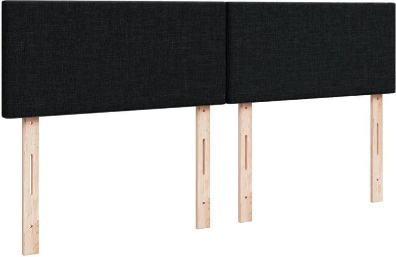 vidaXL Κρεβάτι Boxspring με Στρώμα Μαύρο 140x190 εκ. Υφασμάτινο