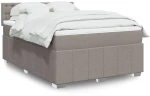 vidaXL Κρεβάτι Boxspring με Στρώμα Taupe 140x200 εκ. Υφασμάτινο