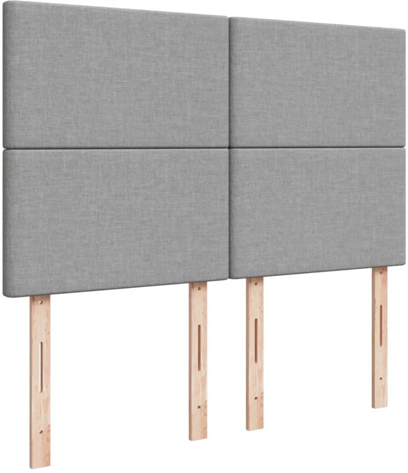 vidaXL Κρεβάτι Boxspring με Στρώμα Ανοιχτό Γκρι 140x200 εκ. Υφασμάτινο