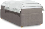 vidaXL Κρεβάτι Boxspring με Στρώμα Taupe 90x190 εκ.Υφασμάτινο