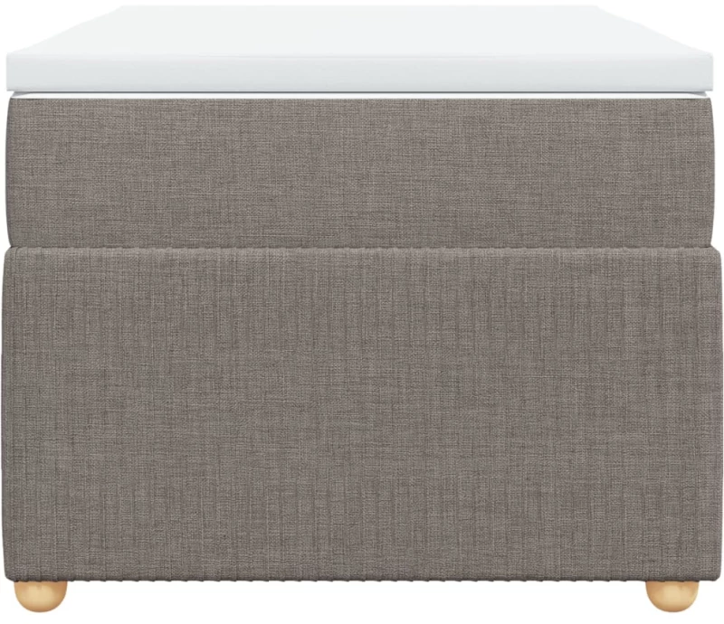 vidaXL Κρεβάτι Boxspring με Στρώμα Taupe 90x190 εκ.Υφασμάτινο