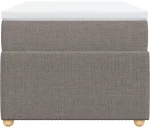 vidaXL Κρεβάτι Boxspring με Στρώμα Taupe 90x190 εκ.Υφασμάτινο