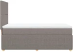 vidaXL Κρεβάτι Boxspring με Στρώμα Taupe 90x190 εκ.Υφασμάτινο