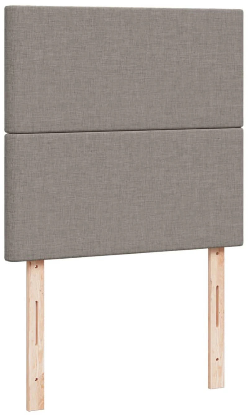 vidaXL Κρεβάτι Boxspring με Στρώμα Taupe 90x190 εκ.Υφασμάτινο