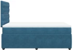 vidaXL Κρεβάτι Boxspring με Στρώμα Σκούρο Μπλε 120x200 εκ. Βελούδινο