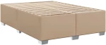 vidaXL Κρεβάτι Boxspring με Στρώμα Καπουτσίνο 140x200εκ.από Συνθ.Δέρμα
