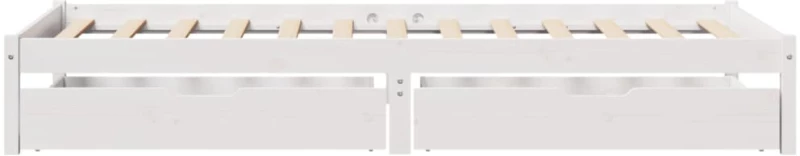vidaXL Σκελετός Κρεβ. Χωρίς Στρώμα Λευκό 75x190 εκ Μασίφ Πεύκο