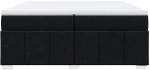 vidaXL Κρεβάτι Boxspring με Στρώμα Μαύρο 200x200 εκ. Υφασμάτινο