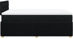 vidaXL Κρεβάτι Boxspring με Στρώμα Μαύρο 120x190 εκ. Υφασμάτινο