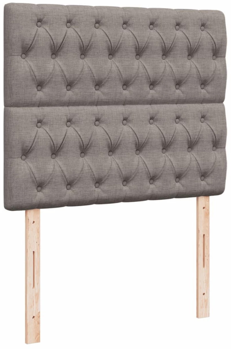 vidaXL Κρεβάτι Boxspring με Στρώμα Taupe 120x190 εκ. Υφασμάτινο