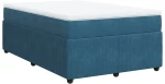 vidaXL Κρεβάτι Boxspring με Στρώμα Σκούρο Μπλε 120x190 εκ. Βελούδινο