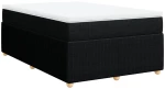 vidaXL Κρεβάτι Boxspring με Στρώμα Μαύρο 120x190 εκ. Υφασμάτινο