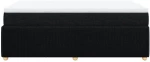 vidaXL Κρεβάτι Boxspring με Στρώμα Μαύρο 120x190 εκ. Υφασμάτινο