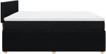 vidaXL Κρεβάτι Boxspring με Στρώμα Μαύρο 200x200 εκ. Υφασμάτινο