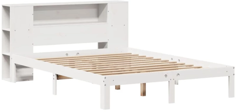 vidaXL Κρεβάτι Βιβλιοθήκη Χωρίς Στρώμα 150x200 εκ Μασίφ Ξύλο Πεύκου