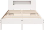 vidaXL Κρεβάτι Βιβλιοθήκη Χωρίς Στρώμα 150x200 εκ Μασίφ Ξύλο Πεύκου