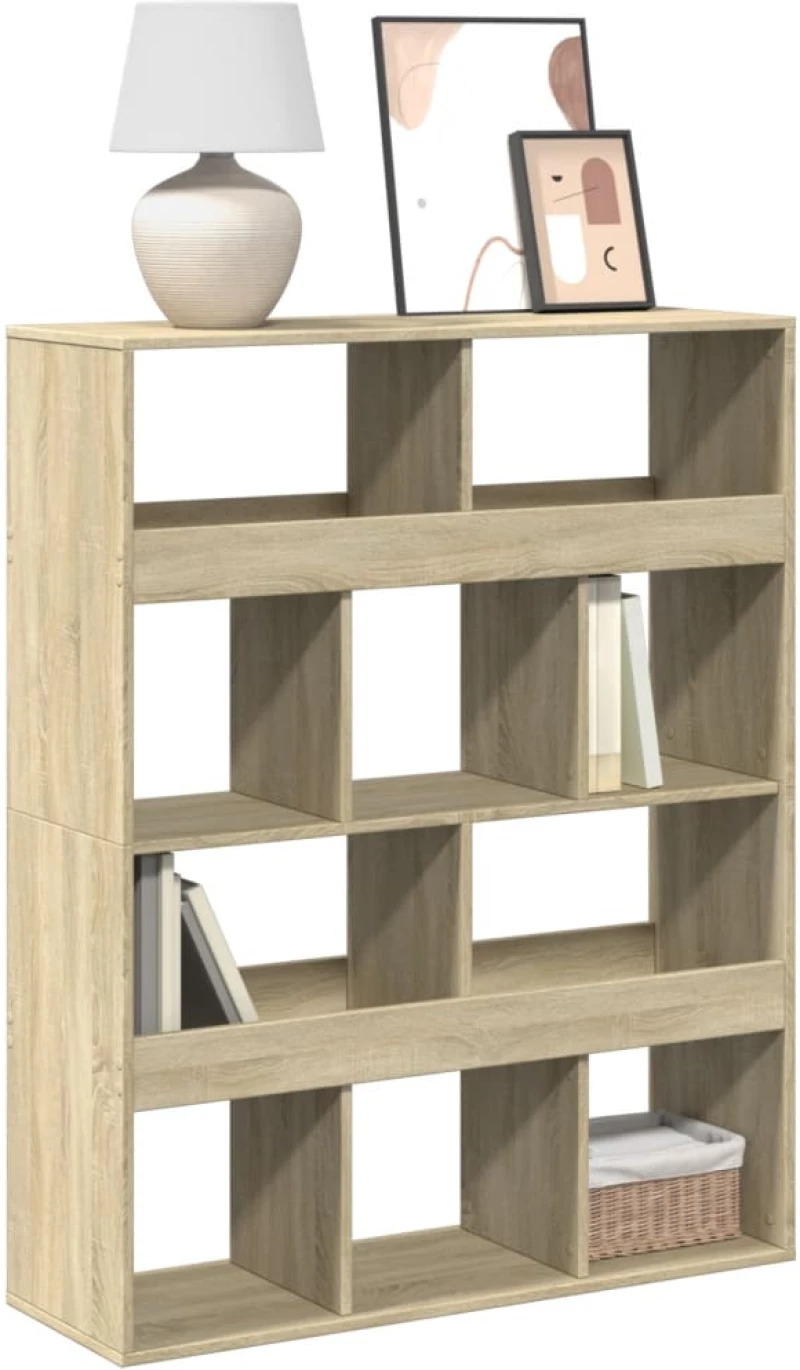 vidaXL Βιβλιοθήκη Sonoma Δρυς 100x33x125,5 εκ. από Επεξεργασμένο Ξύλο
