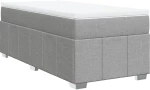 vidaXL Κρεβάτι Boxspring με Στρώμα Ανοιχτό Γκρι 100x200 εκ. Υφασμάτινο