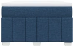vidaXL Κρεβάτι Boxspring με Στρώμα Μπλε 120x190 εκ. Υφασμάτινο