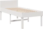 vidaXL Σκελετός Κρεβ. Χωρίς Στρώμα Λευκό 75x190 εκ Μασίφ Πεύκο