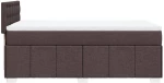 vidaXL Κρεβάτι Boxspring με Στρώμα Σκούρο Καφέ 100x200 εκ. Υφασμάτινο