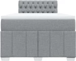 vidaXL Κρεβάτι Boxspring με Στρώμα Ανοιχτό Γκρι 120x190 εκ. Υφασμάτινο