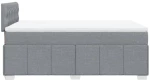 vidaXL Κρεβάτι Boxspring με Στρώμα Ανοιχτό Γκρι 120x190 εκ. Υφασμάτινο