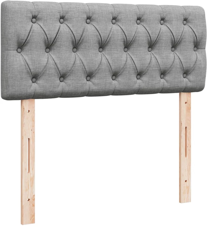 vidaXL Κρεβάτι Boxspring με Στρώμα Ανοιχτό Γκρι 120x190 εκ. Υφασμάτινο
