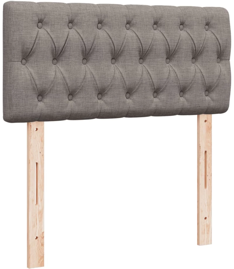 vidaXL Κρεβάτι Boxspring με Στρώμα Taupe 80x200 εκ. Υφασμάτινο