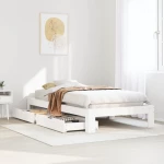 vidaXL Σκελετός Κρεβ. Χωρίς Στρώμα Λευκό 90x190 εκ Μασίφ Πεύκο