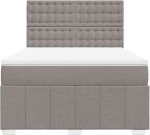 vidaXL Κρεβάτι Boxspring με Στρώμα Taupe 160x200 εκ. Υφασμάτινο