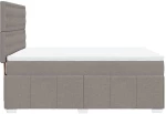 vidaXL Κρεβάτι Boxspring με Στρώμα Taupe 160x200 εκ. Υφασμάτινο