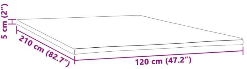 vidaXL Ανώστρωμα 120x210x5 εκ.