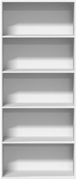 vidaXL Βιβλιοθήκη με 5 Ράφια Λευκή 80x30x189 εκ. Επεξεργασμένο Ξύλο