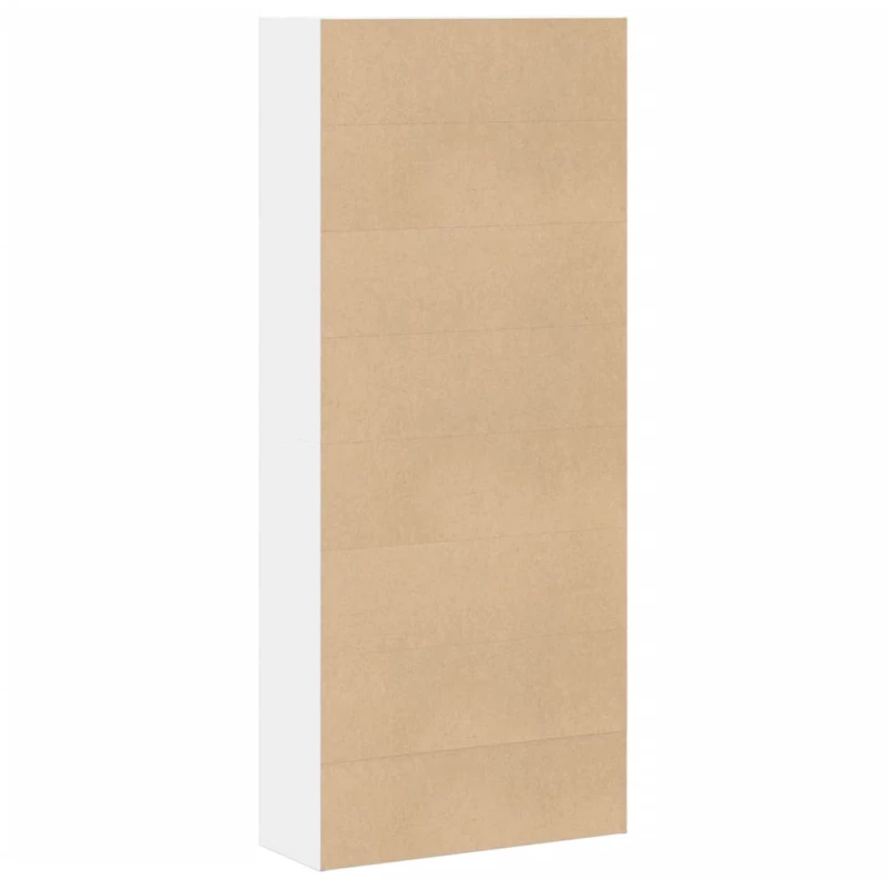 vidaXL Βιβλιοθήκη με 5 Ράφια Λευκή 80x30x189 εκ. Επεξεργασμένο Ξύλο