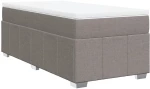 vidaXL Κρεβάτι Boxspring με Στρώμα Taupe 80x200 εκ. Υφασμάτινο