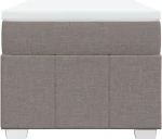 vidaXL Κρεβάτι Boxspring με Στρώμα Taupe 80x200 εκ. Υφασμάτινο