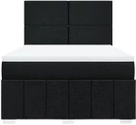 vidaXL Κρεβάτι Boxspring με Στρώμα Μαύρο 160x200 εκ. Υφασμάτινο
