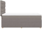 vidaXL Κρεβάτι Boxspring με Στρώμα Taupe 80x200 εκ. Υφασμάτινο
