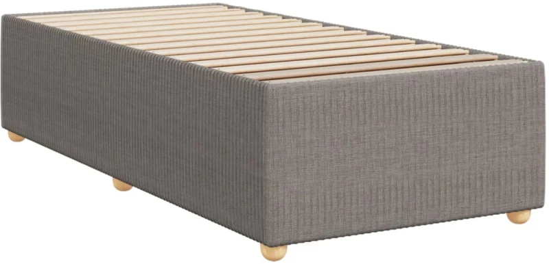vidaXL Κρεβάτι Boxspring με Στρώμα Taupe 80x200 εκ. Υφασμάτινο