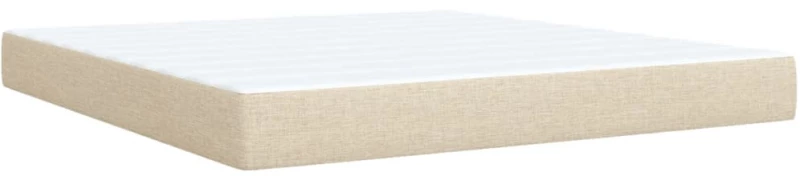 vidaXL Κρεβάτι Boxspring με Στρώμα Κρεμ 180x200 εκ. Υφασμάτινο
