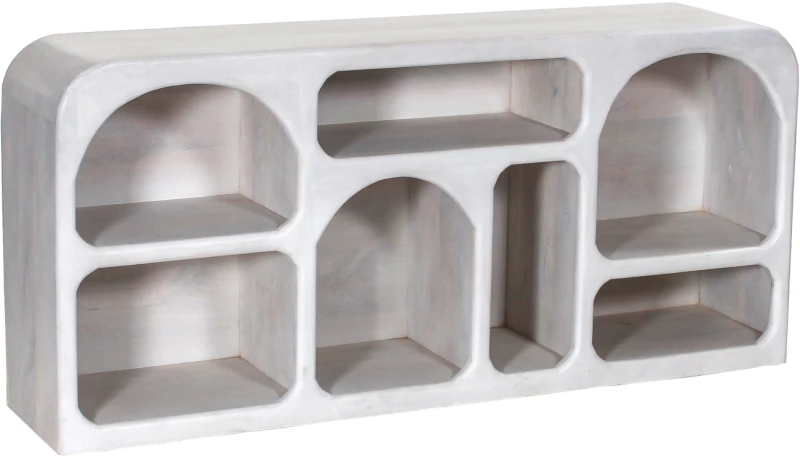 ΜΠΟΥΦΕΣ HANDYR HM9705 ΜΑΣΙΦ ΞΥΛΟ MANGO ΣΕ ΛΕΥΚΟ ΧΡΩΜΑ 165x35x75Yεκ.