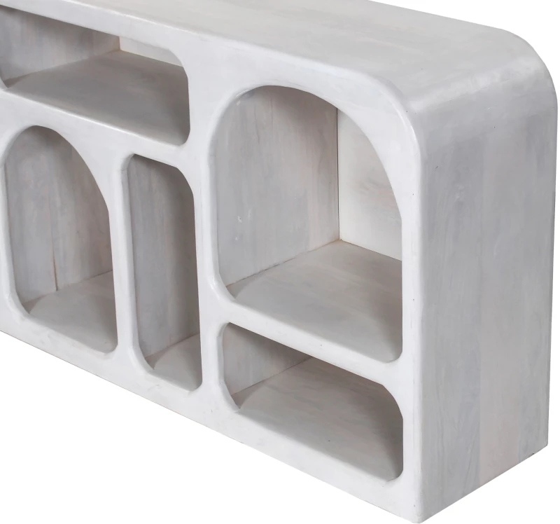ΜΠΟΥΦΕΣ HANDYR HM9705 ΜΑΣΙΦ ΞΥΛΟ MANGO ΣΕ ΛΕΥΚΟ ΧΡΩΜΑ 165x35x75Yεκ.