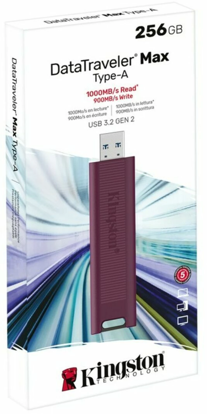 Στικάκι USB   Kingston DTMAXA/256GB         Κόκκινο 256 GB