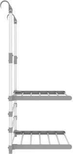 vidaXL Απλώστρα για Μπαλκόνι 54 x 25 x 42 εκ. από Αλουμίνιο