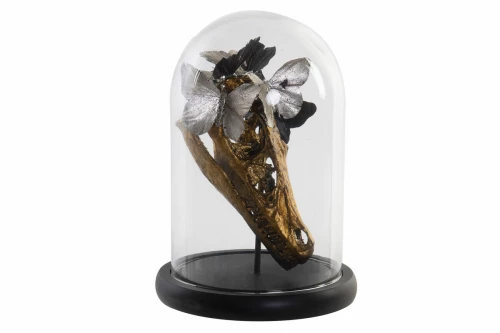 Διακοσμητική Φιγούρα DKD Home Decor Μαύρο Χρυσό Πεταλούδες 17 x 17 x 26 cm