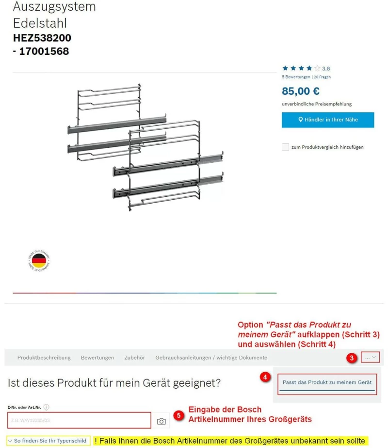 Πολυλειτουργικός Φούρνος BOSCH HEZ538000