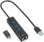 Hub USB 4 Θύρες Sharkoon Μαύρο